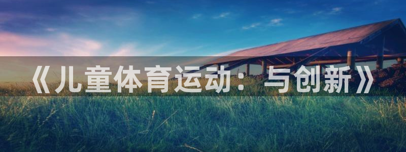 vsport体育官方正版app开户：《儿童体育运动：与创新》